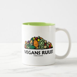 Vegans Rule! (Pile Of Vegetables) Mugs