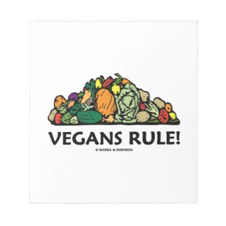 Vegans Rule! (Pile Of Vegetables) Notepad