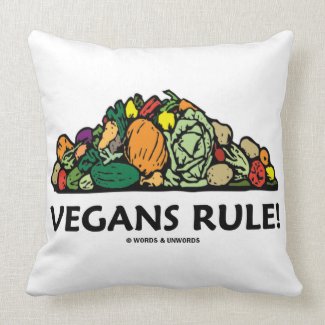Vegans Rule! (Pile Of Vegetables) Pillow
