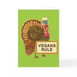Vegans Rule Turkey Humor for Thanksgiving Cards