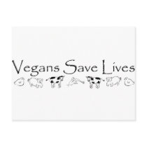 Vegans Save Lives Post Card