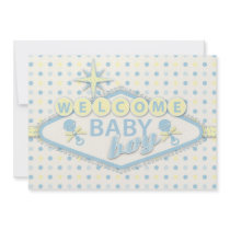 Vegas Baby Boy Invitation Card Y
