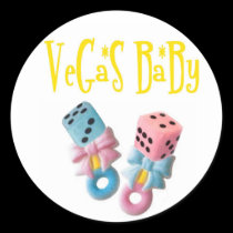 Vegas Baby Dice Rattle Sticker