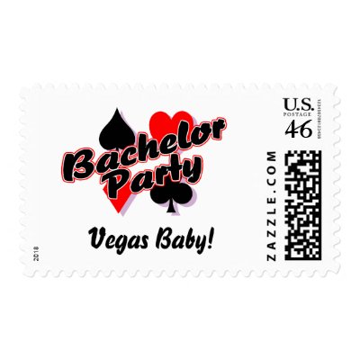 Vegas Bachelor Party Postage Stamp by WeddingZazzle