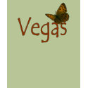 Vegas Butterfly Ladies Fitted Spaghetti t-shirts