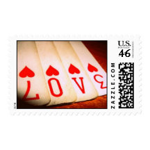 Vegas Cards Love Wedding Invitation Stamp