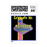 Vegas Casino Theme Birthday for Male stamps