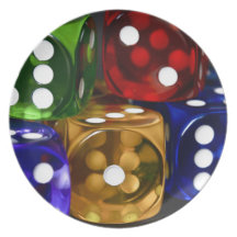Vegas Dice Party Plates