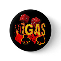 VEGAS - GRUNGE AND PAINT SPLATTER PINBACK BUTTON