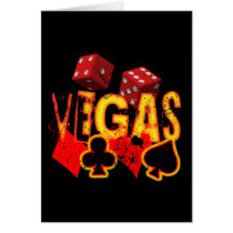 VEGAS - GRUNGE AND PAINT SPLATTER GREETING CARD