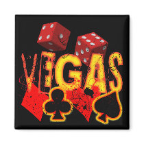 VEGAS - GRUNGE AND PAINT SPLATTER MAGNETS