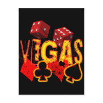 VEGAS - GRUNGE AND PAINT SPLATTER POSTCARD