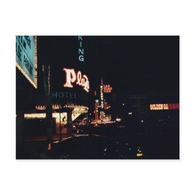 Vegas Night Lights Postcard by Angie529