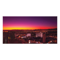 Vegas - NY - Sunrise over the city photo cards
