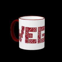 VEGAS Red Dice Ringer T Mug