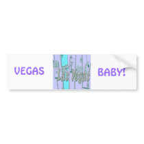 vegas retro lavendar bumper stickers