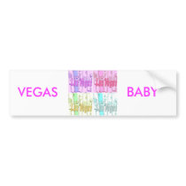 Vegas Retro Pop Art bumper stickers