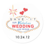 Vegas Save the Wedding Date Stickers