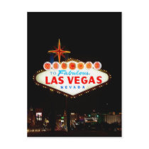 Vegas Sign Lit Up postcards