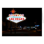 Vegas Sign Night Greeting Cards