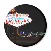 Vegas Sign Night magnets