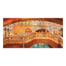 Vegas - veneciano - arcos tarjeta con foto personalizada