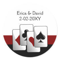 Vegas wedding envelope seal sticker