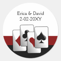Vegas wedding envelope seal sticker