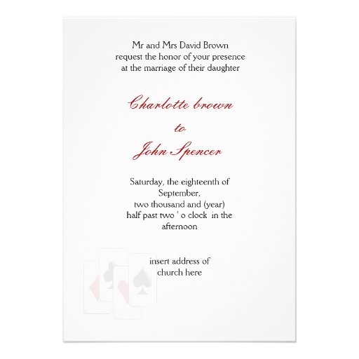 vegas wedding invitation