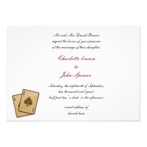 vegas wedding invitation