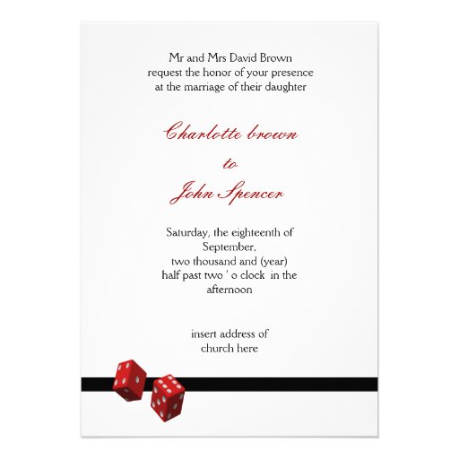 vegas wedding invitation