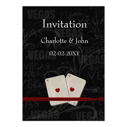 vegas wedding invitation