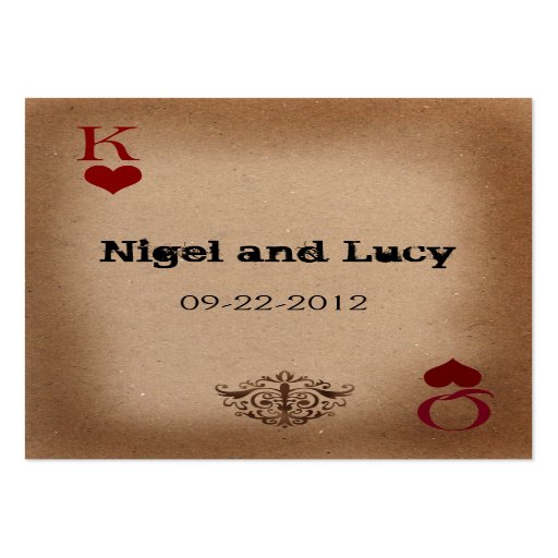 vegas wedding invites business card