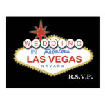 Vegas Wedding rsvp card Post Card