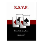 Vegas Wedding rsvp card Post Cards