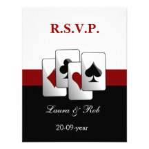 Vegas wedding rsvp cards personalized invites