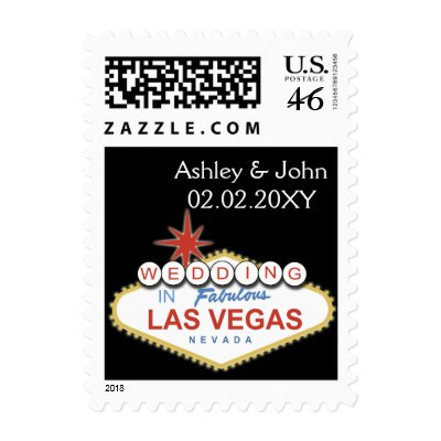 Vegas  wedding stamps