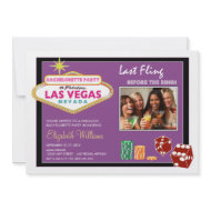 Vegas Weekend Bachelorette Party Invite (lavender) invitation