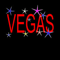 VEGAS with stars T-Shirt by CMYK_Designs VEGAS with stars T-Shirt