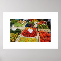 vegetable and fruit stand print
