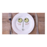Vegetable Face Custom Photo Card