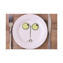 Vegetable Face Stretched Canvas Print
