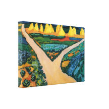 Vegetable Fields (1911) by August Macke Stretched Canvas Print