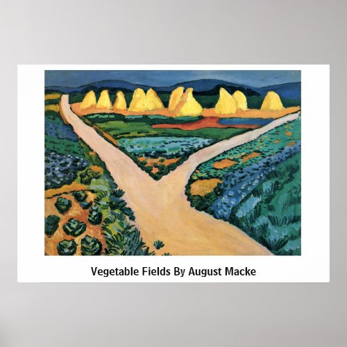 Vegetable Fields By August Macke Poster