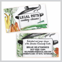 vegetable illustration chef cooking business card business cards