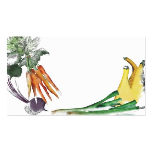 vegetable illustration chef cooking business card (front side)