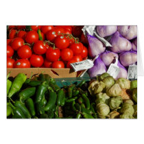 Vegetable Market Stall Card cards