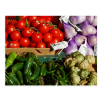 Vegetable Market Stall Postcard postcards