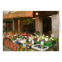 Vegetable Market Venice Italy Card by dlgray Vegetable Market Venice Italy Card