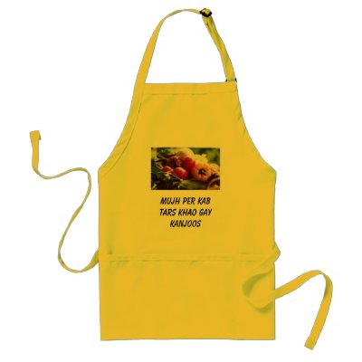vegetable, Mujh Per kab Tars Khao gay KANJOOS Apron by prismatic60
